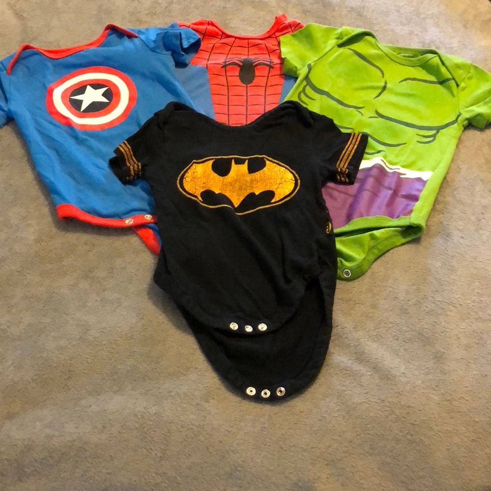 Superhero Baby Onesies Size 12 Months